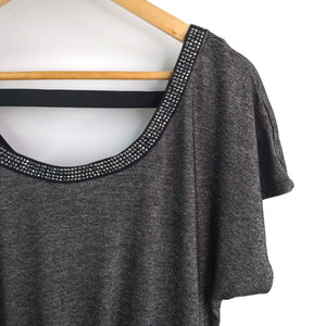 AUTOGRAPH Scoop Neck Metallic Stretch Top Size 14