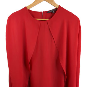LIZ JORDAN Cape Sleeve Woven Top Size 10