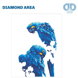 DIAMOND DOTZ® Blue Parrots 42x52cm