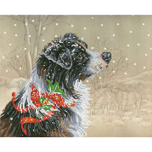 DIAMOND DOTZ® Christmas Collie 50.5x40.7cm