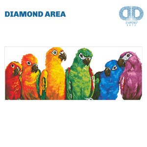 DIAMOND DOTZ® Rainbow Parrots 77x30cm
