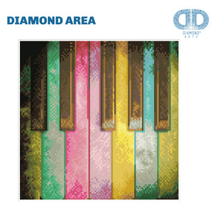 DIAMOND DOTZ® Piano Rainbow 30x30cm