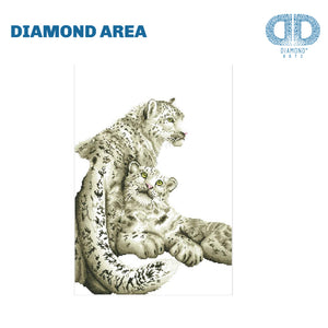 DIAMOND DOTZ® Snow Leopards 52x77cm