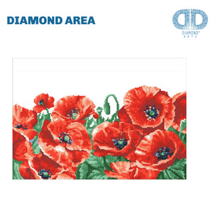 DIAMOND DOTZ® Red Poppy Field 60x42cm