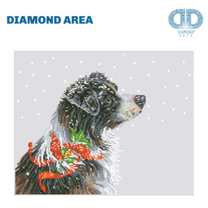 DIAMOND DOTZ® Christmas Collie 50.5x40.7cm
