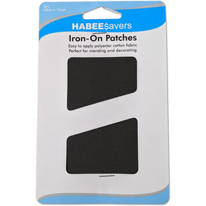 HABEE$avers 2 x Iron On Patches 'Dark Grey'