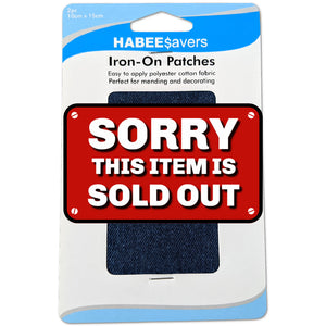 HABEE$avers 2 x Iron On Patches 'Mid Denim'