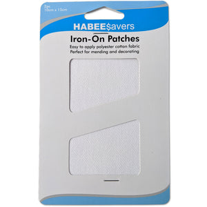 HABEE$avers 2 x Iron On Patches 'White'