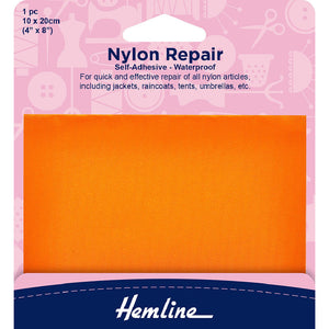 HEMLINE Self Adhesive Nylon Repair Patch 'Orange'