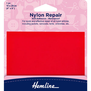 HEMLINE Self Adhesive Nylon Repair Patch 'Red'