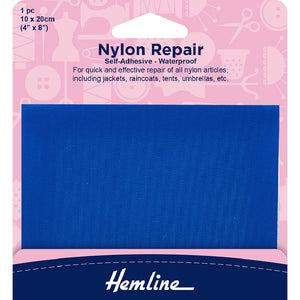 HEMLINE Self Adhesive Nylon Repair Patch 'Royal Blue'