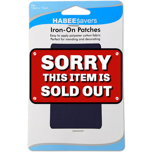 HABEE$avers 2 x Iron On Patches 'Navy'