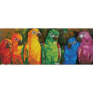 DIAMOND DOTZ® Rainbow Parrots 77x30cm