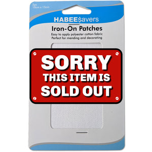 HABEE$avers 2 x Iron On Patches 'White'