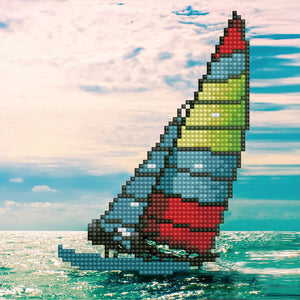 DIAMOND DOTZ® Sailboat 20x20cm