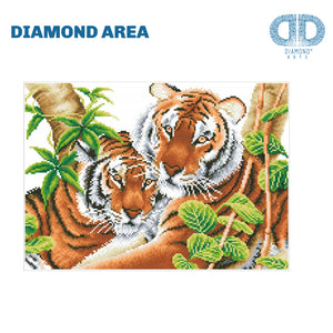 DIAMOND DOTZ® Tender Tigers 52x37cm