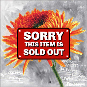 NEEDLE ART WORLD Printed Cross Stitch 'Orange Dahlia'