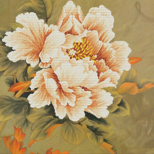 NEEDLE ART WORLD Printed Cross Stitch 'Blooming Peony 1'