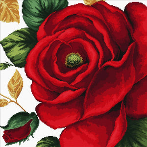 NEEDLE ART WORLD Printed Cross Stitch 'Rose'