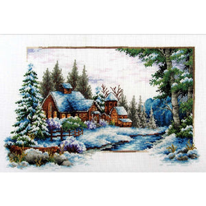 NEEDLE ART WORLD Printed Cross Stitch 'Winter Snow'