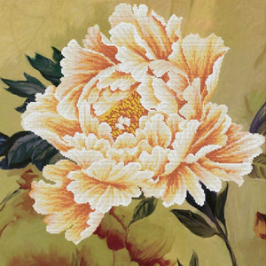 NEEDLE ART WORLD Printed Cross Stitch 'Blooming Peony 2'