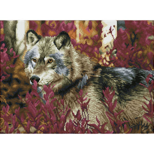 DIAMOND DOTZ® PRE-FRAMED Autumn Wolf 57x42cm