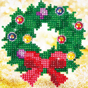 DIAMOND DOTZ® Christmas Wreath Picture 13.5x13.5cm