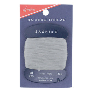 DARUMA Sashiko Thin Thread Card 'Grey' 40m