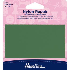 HEMLINE Self Adhesive Nylon Repair Patch 'Green'