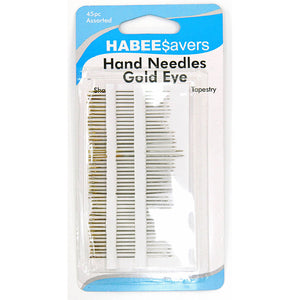 HABEE$AVERS 45pc Assorted Hand Needles 'Gold Eye'