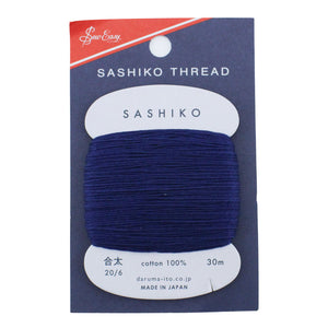 DARUMA Sashiko Thick Thread Card 'Navy' 30m