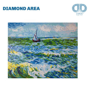DIAMOND DOTZ® Seascape at Saint Maries (Van Gogh) 55x45cm