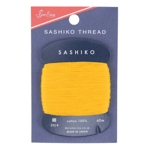 DARUMA Sashiko Thin Thread Card 'Yellow' 40m