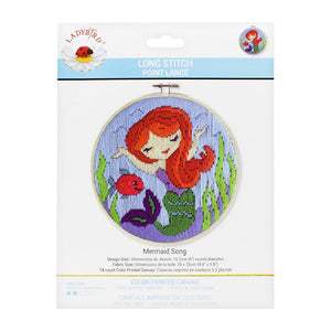 LADYBIRD Long Stitch Kit 'Mermaid Song' 15.2x15.2cm