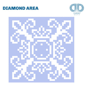 DIAMOND DOTZ® White on Blue 10.2x10.2cm