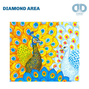 DIAMOND DOTZ® Romantic Peacocks 57x49cm