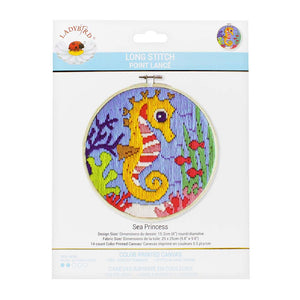 LADYBIRD Long Stitch Kit 'Sea Princess' 15.2x15.2cm