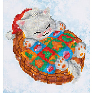 DIAMOND DOTZ® Snug Christmas Kitty 23x25cm